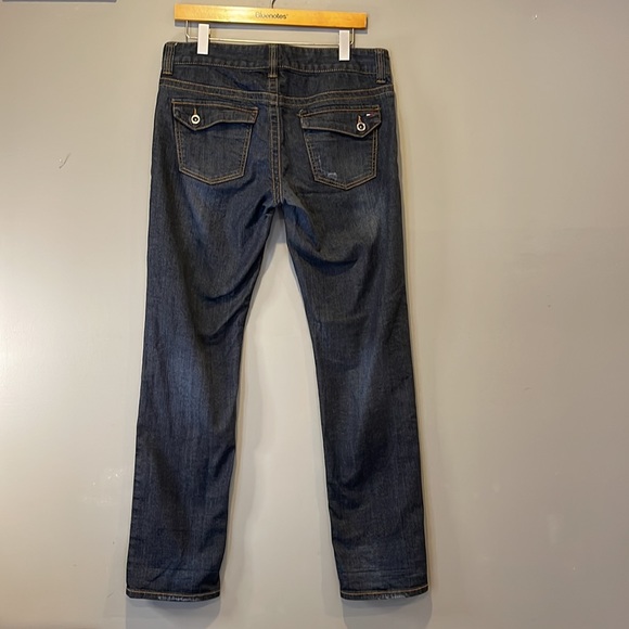 Tommy Hilfiger, 8, straight, 98% Cotton,2% spandex.Factory distressed. EUC - Picture 2 of 8